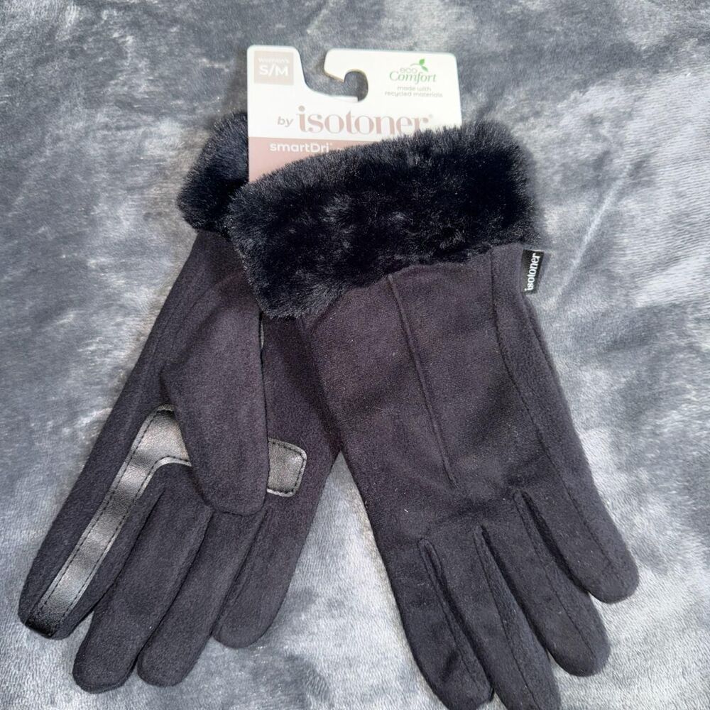 Totes-isotoner Women's Black Gloves